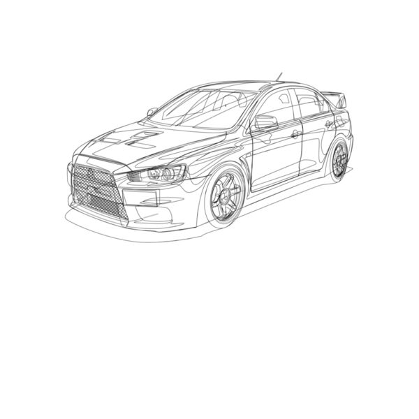 Evo X Black Wireframe Thumbnail