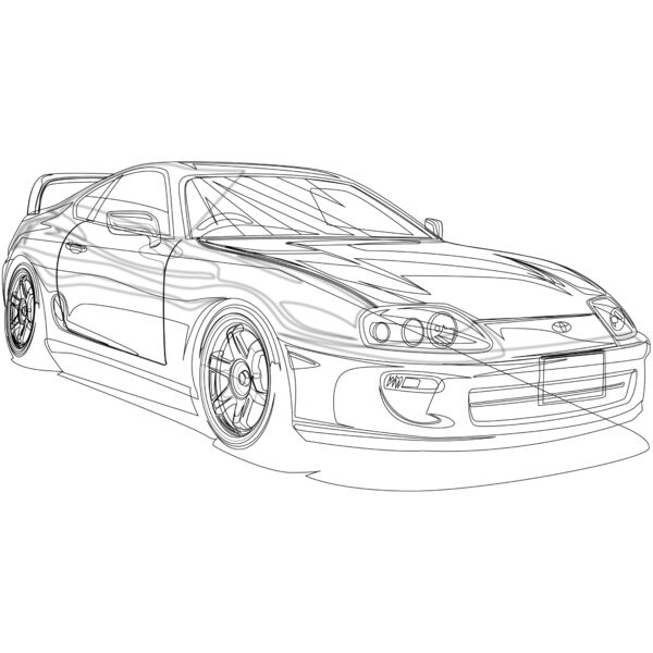 Toyota Supra Black Wire Frame Cropped Thumbnail